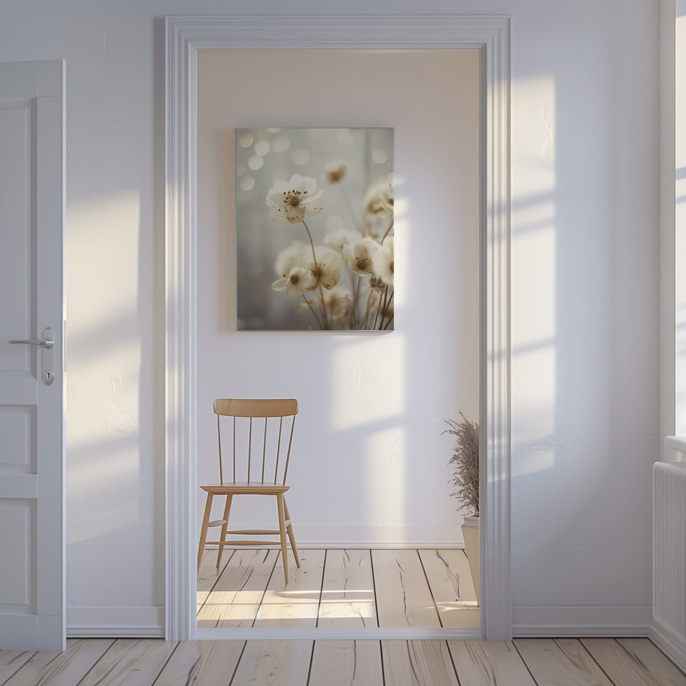 Bloemblaadjes in zacht licht | Canvas