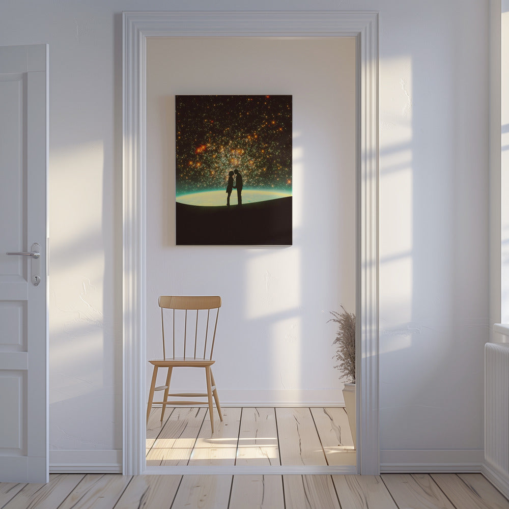 Een kosmische kus | Canvas