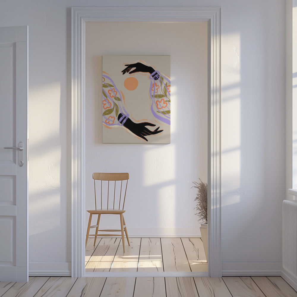 Omarm de zon | Canvas