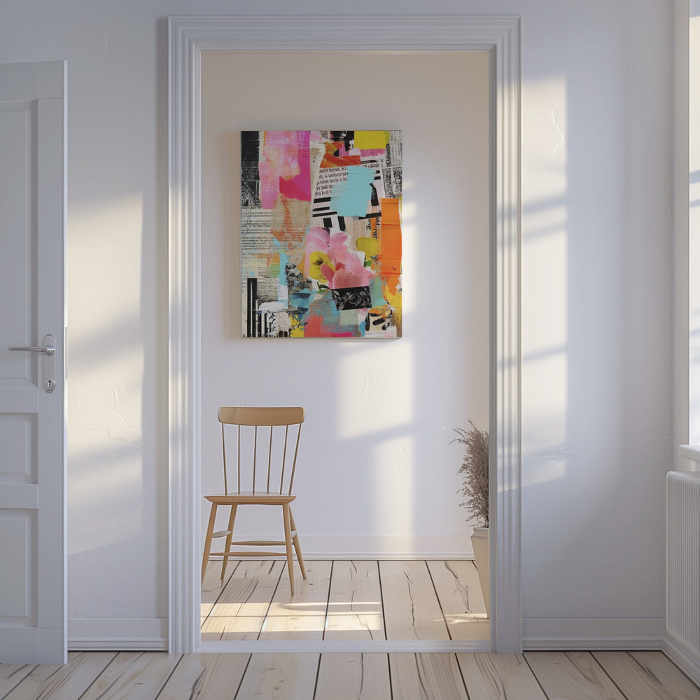 Stedelijke bloemencollage | Canvas