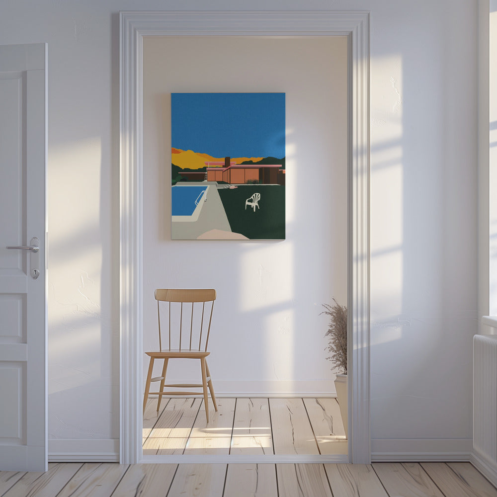 Kaufmann Desert House aan het zwembad | Canvas