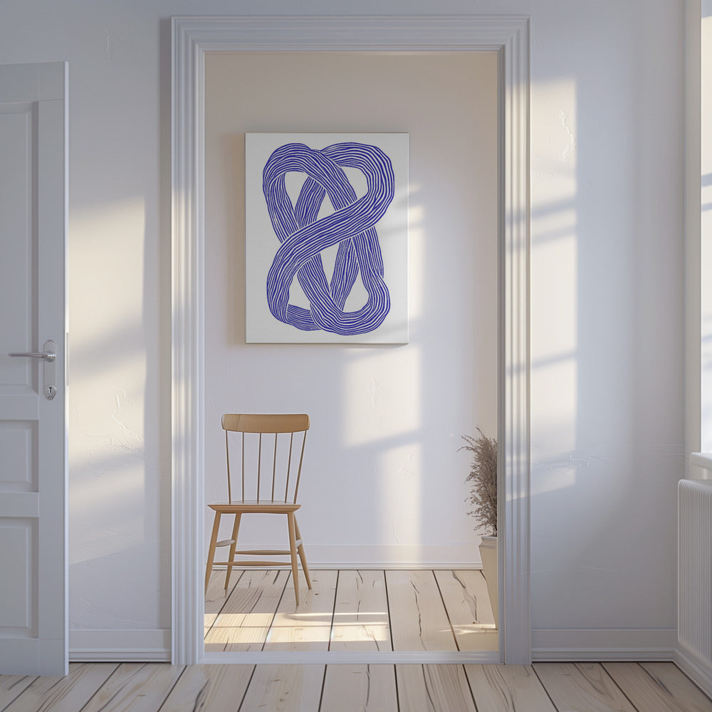 Blauwe Infinity Loop | Canvas