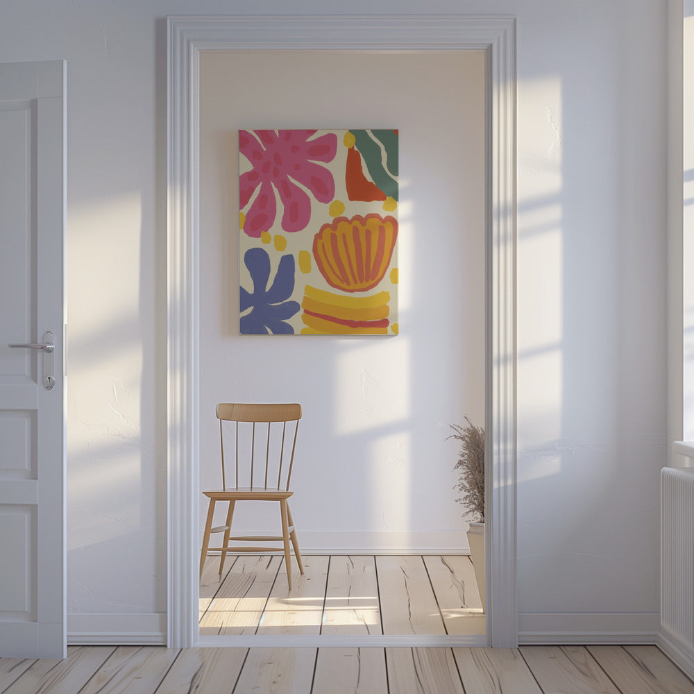 Levendige Flora Dans | Canvas