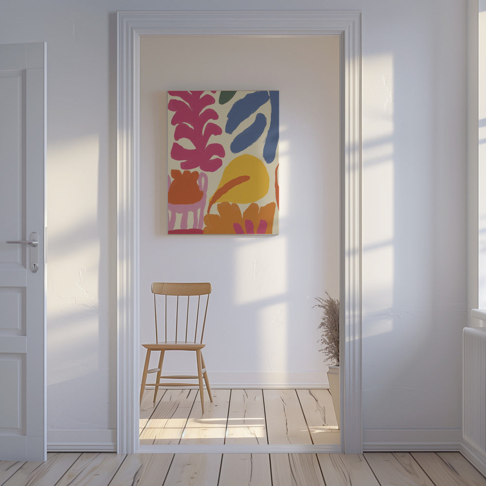 Gedurfde bloemendans | Canvas