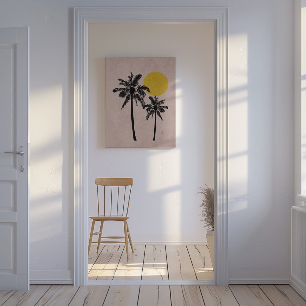 Roze Bg Palmboom Erum Khalili.png | Canvas