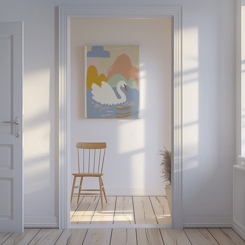 Zwanen droomlandschap | Canvas