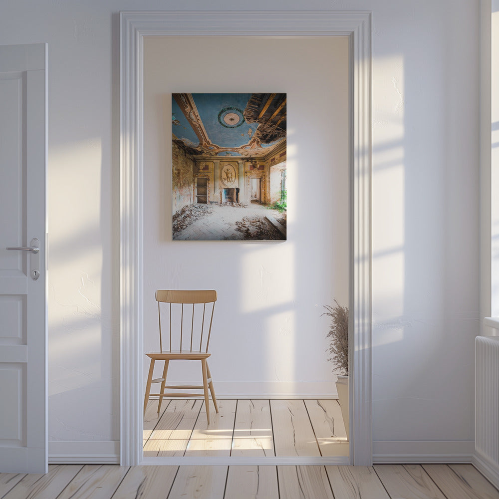 Verlaten villa met fresco | Canvas