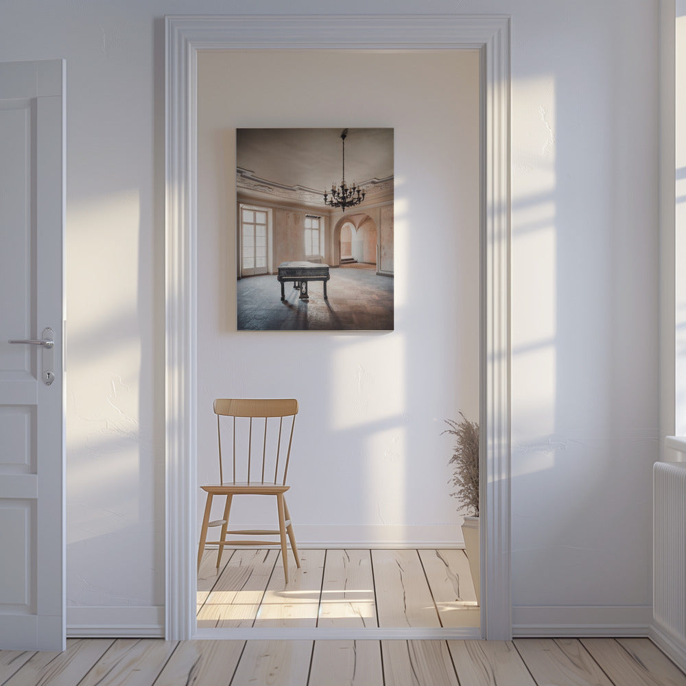 Piano in een verlaten kasteel | Canvas