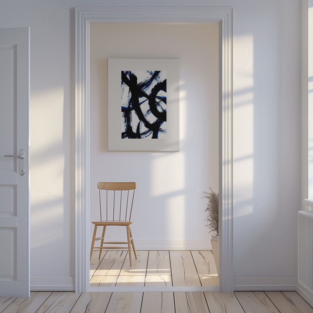 Abstracte penseelstreken 98 | Canvas