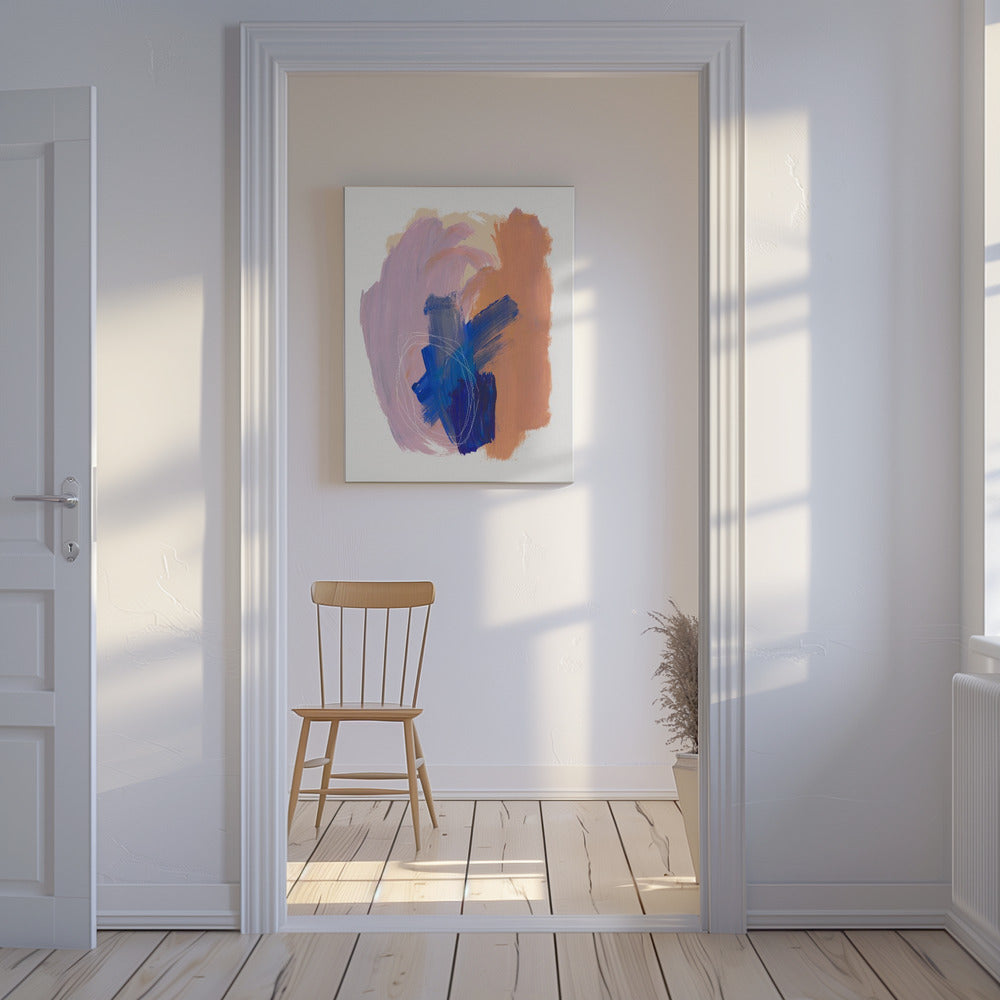 Abstracte penseelstreken 90 | Canvas