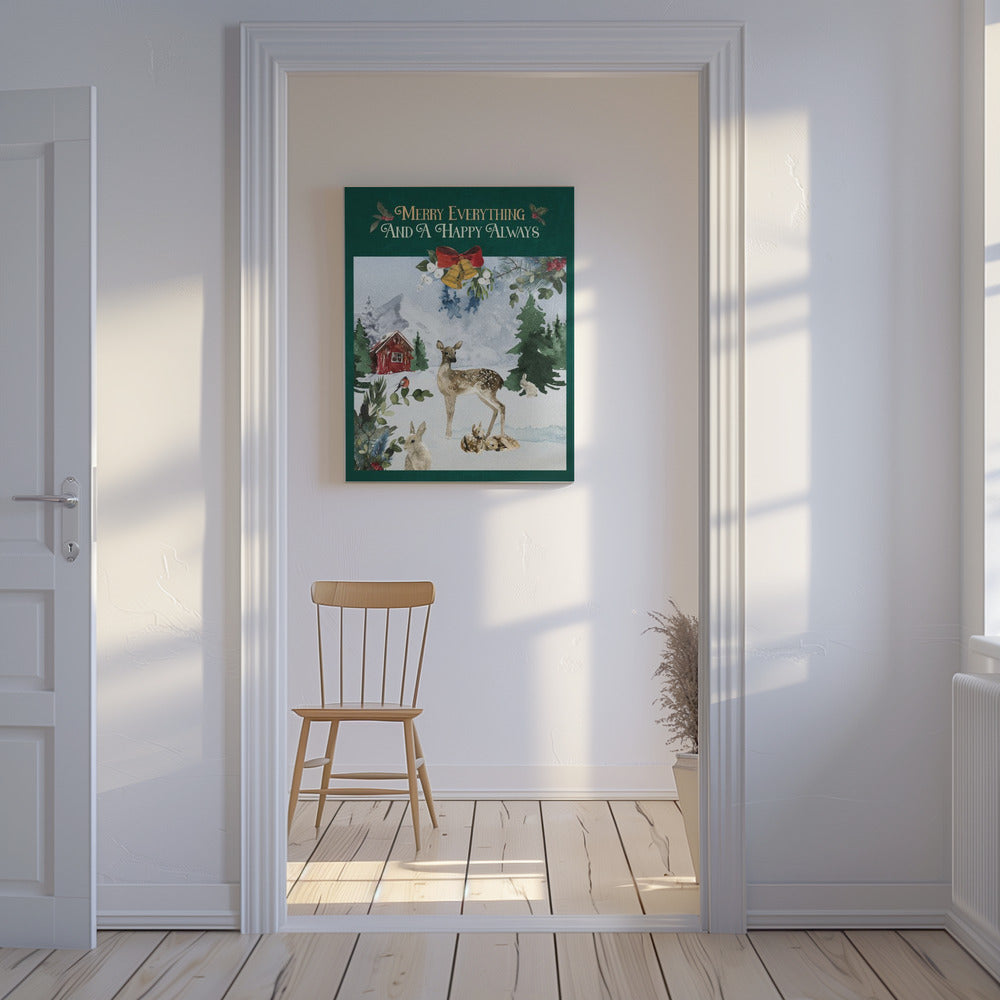 Vrolijk boslandschap | Canvas