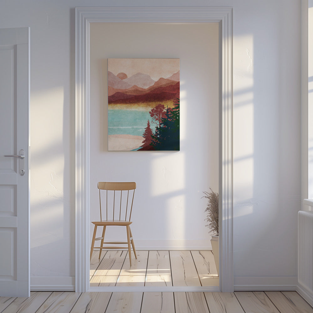 Mistige bergdag | Canvas