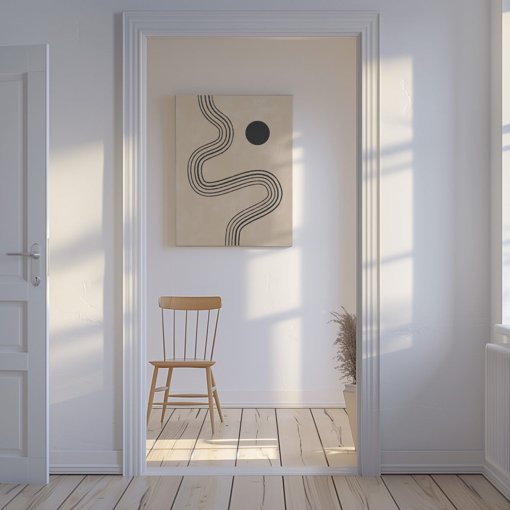 Krommen en bol | Canvas