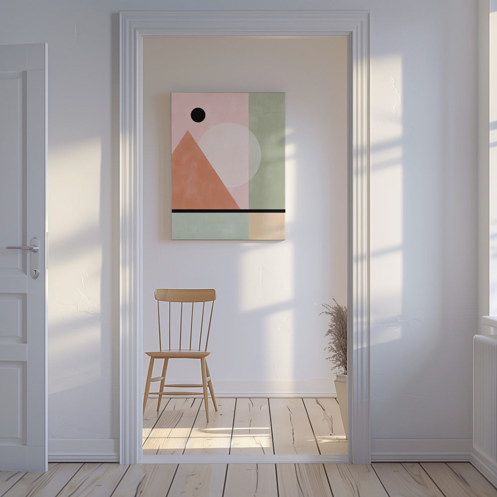 Geometrische vormen in pasteltinten | Canvas