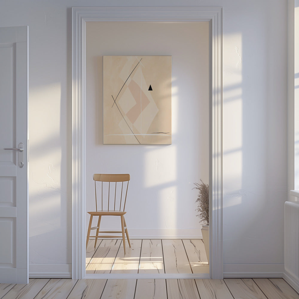 Geometrische vormen en kruisende lijnen | Canvas