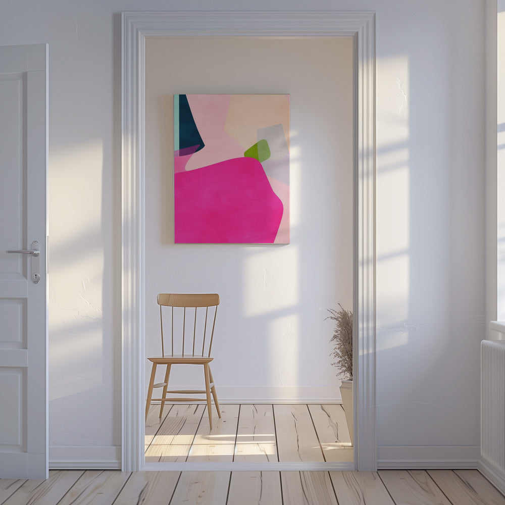 Roze pastelvorm | Canvas