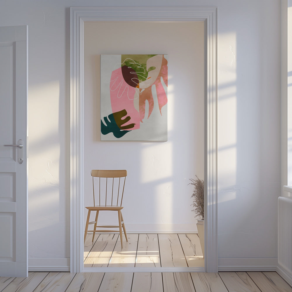 Bladeren uitgesneden | Canvas