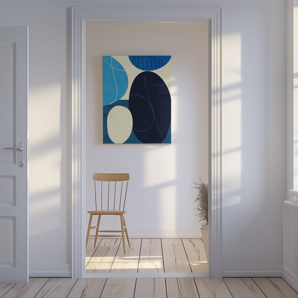 Vormen Spelen3 3blauw | Canvas