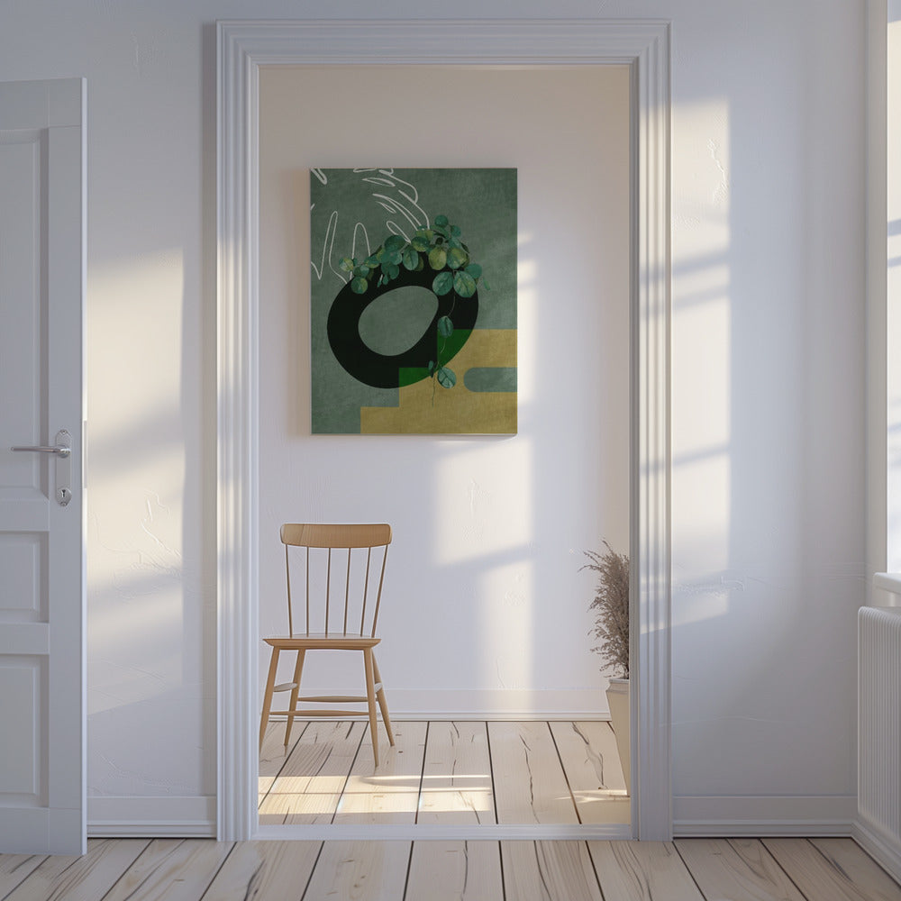 Bladeren Meer 4 Groen | Canvas