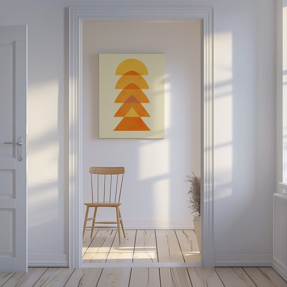 Lente Mid Rhapsody Oranje 5 | Canvas