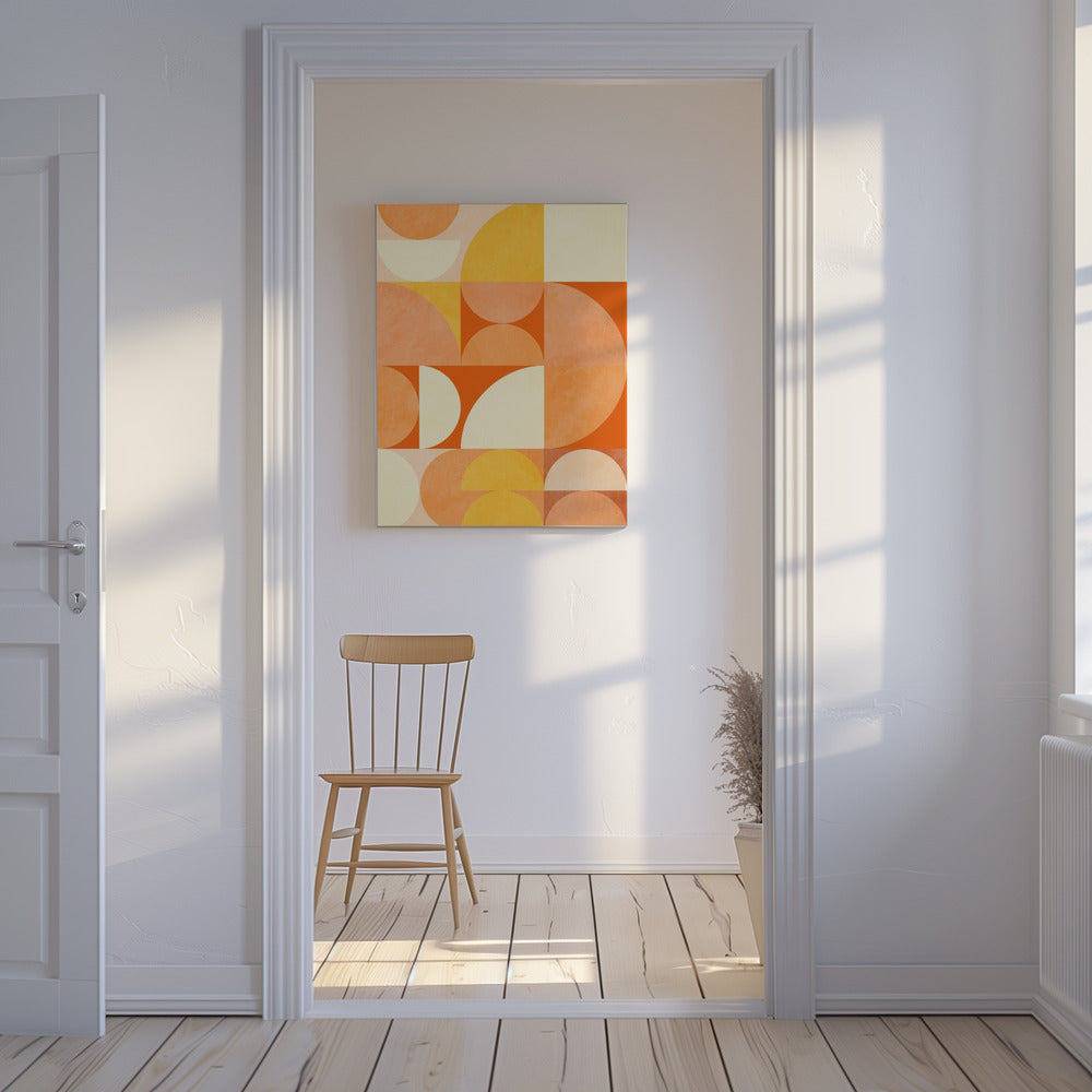 Lente Mid Rhapsody Oranje 3 | Canvas