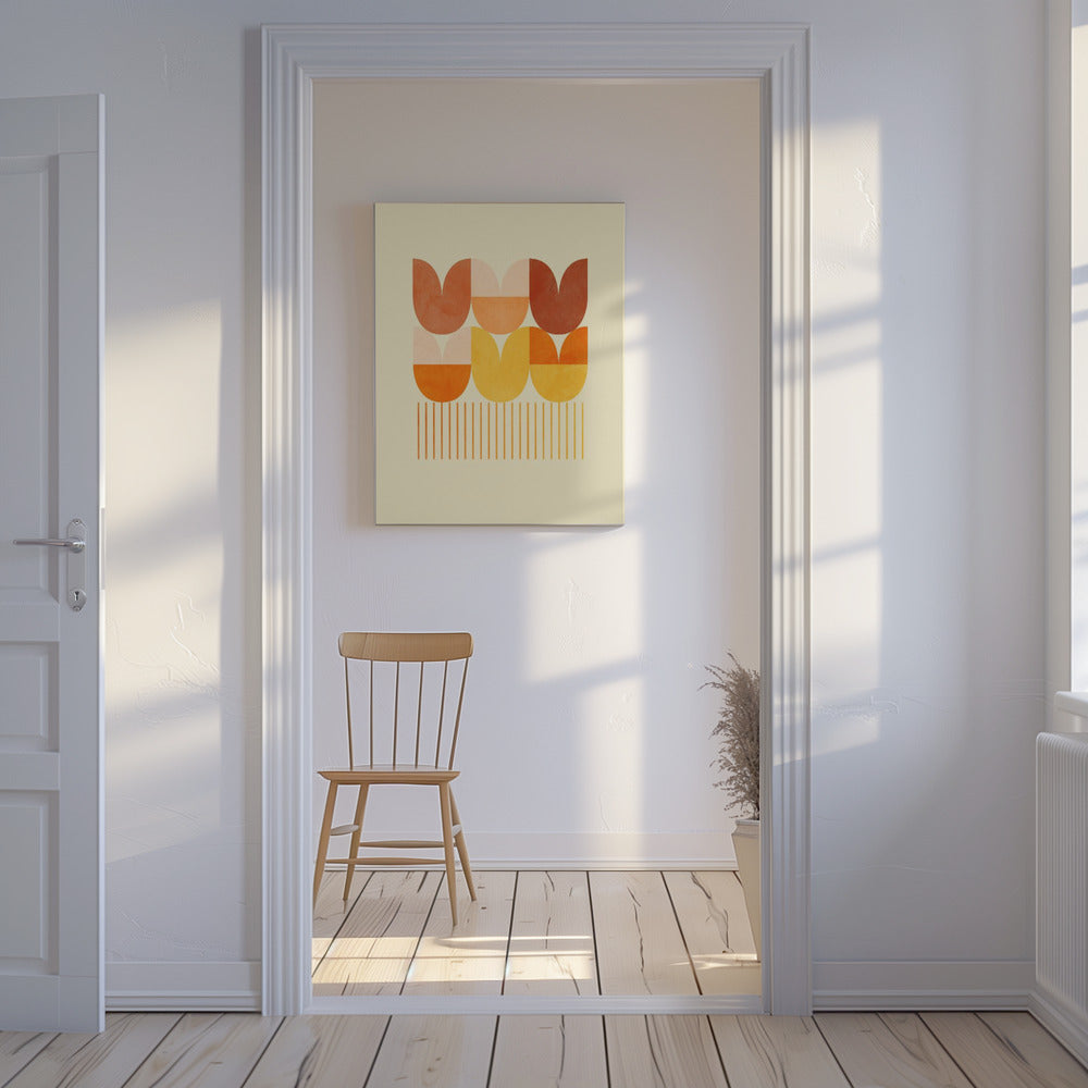 Lente Mid Rhapsody Oranje 1 | Canvas