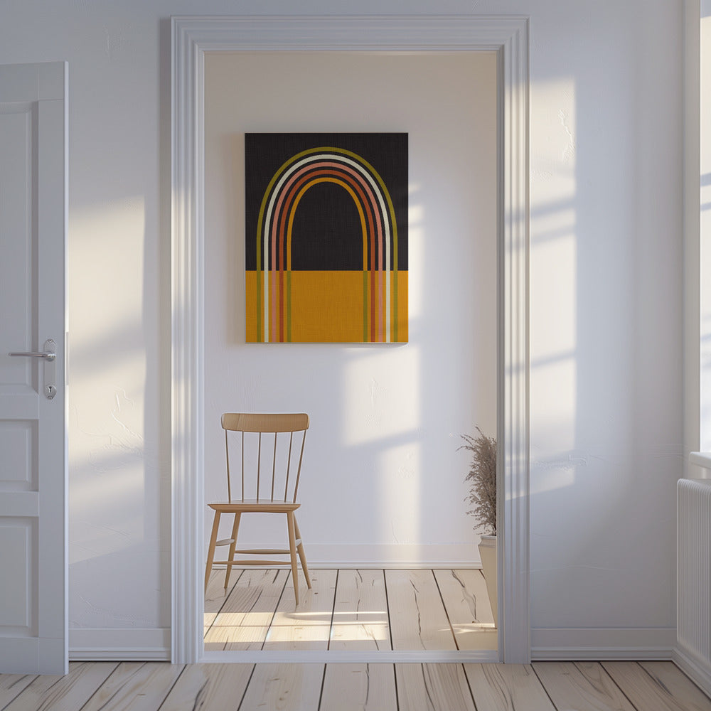 Geo Shapes Herfst 21 Regenboogboog | Canvas