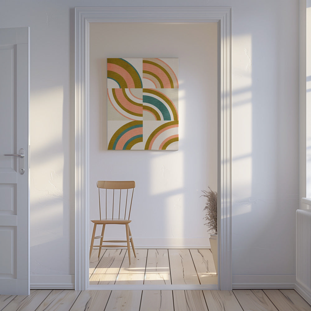 Regenboogzonnen 10 | Canvas