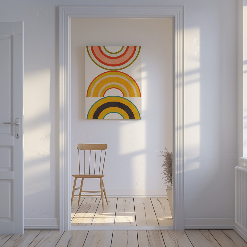 Regenboogzonnen 6 | Canvas