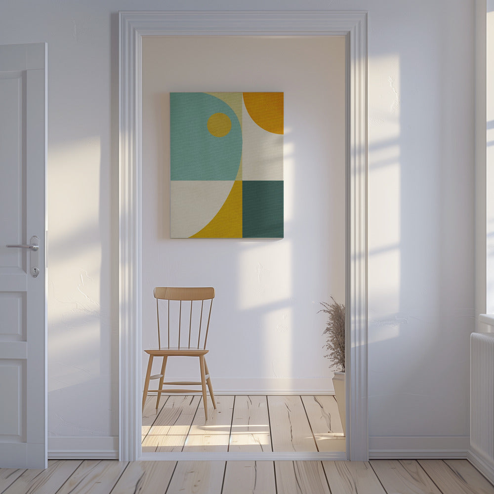 Regenboog Plus Vormen10 | Canvas