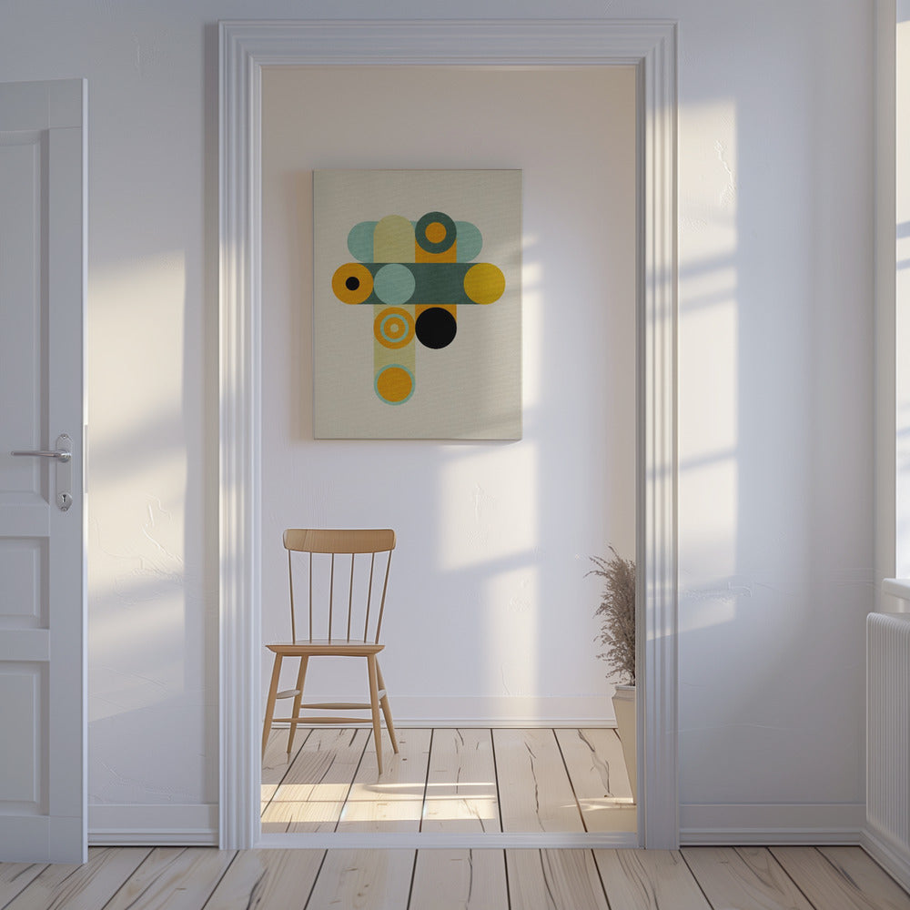 Regenboog Plus Vormen9 | Canvas