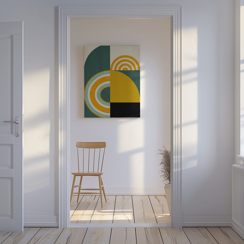 Regenboog Plus Vormen8 | Canvas