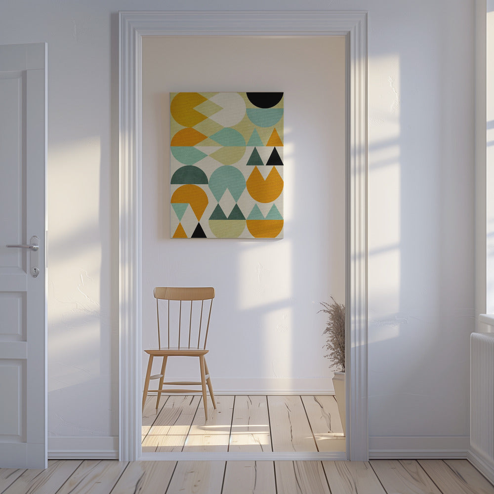 Regenboog Plus Vormen5 | Canvas