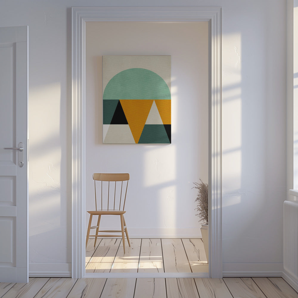 Regenboog Plus Vormen4 | Canvas