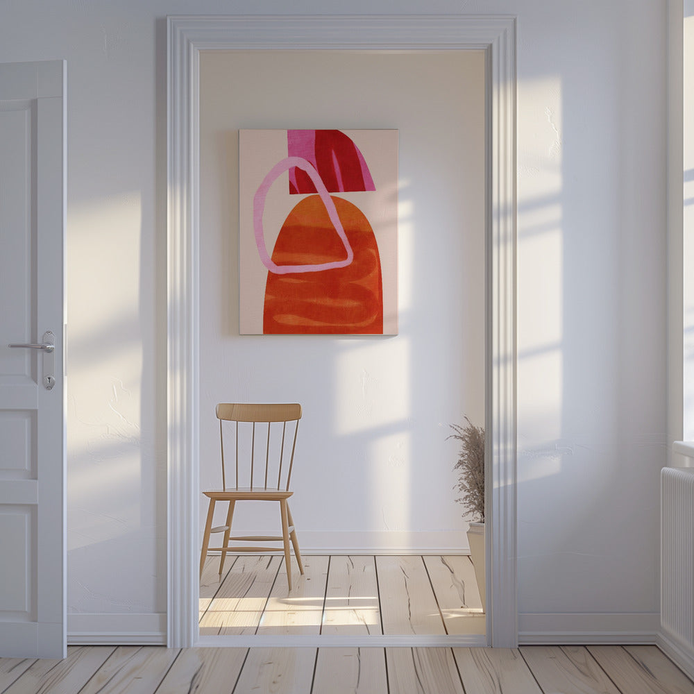 Geschilderde lijnen kopie | Canvas