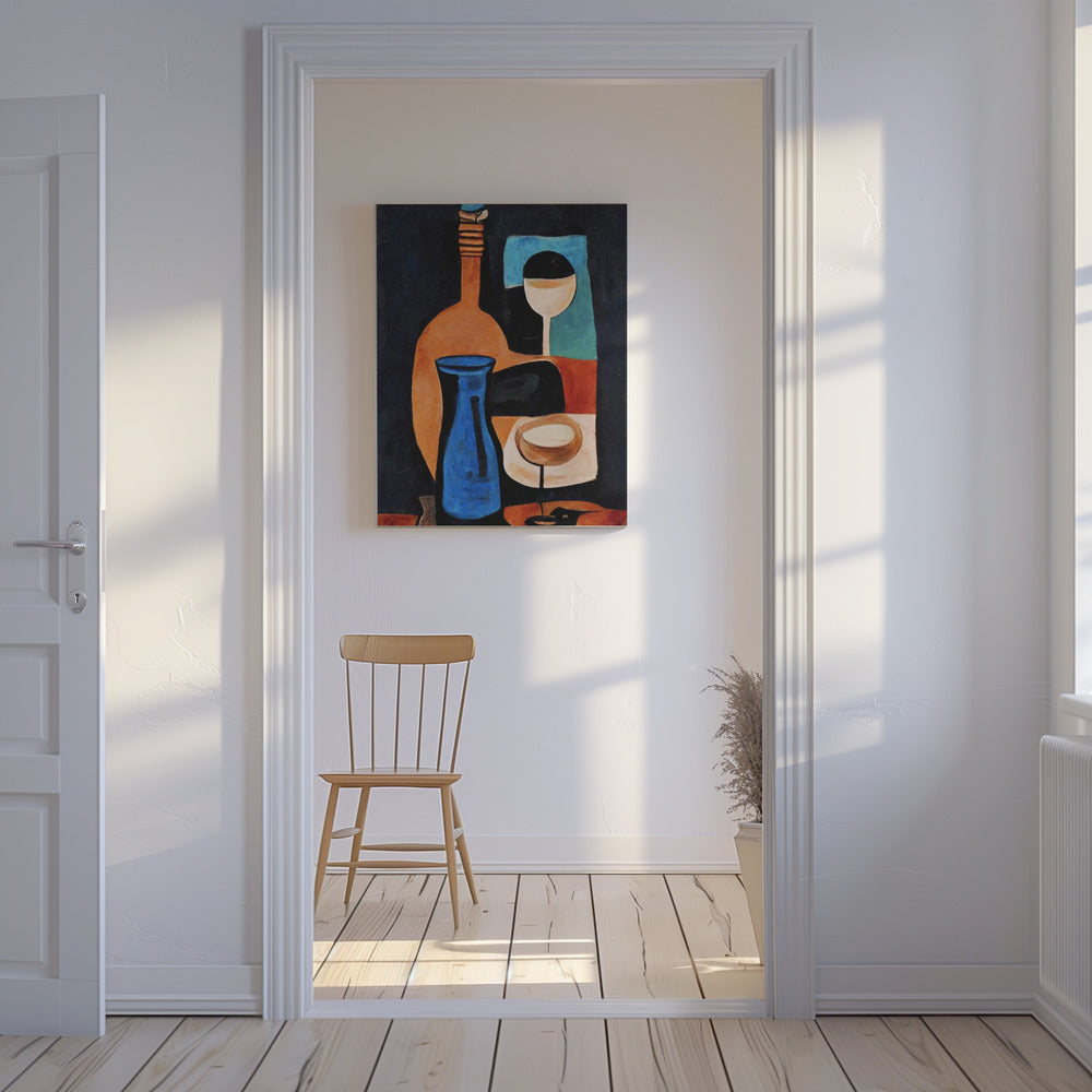 Stilleven met wijn | Canvas