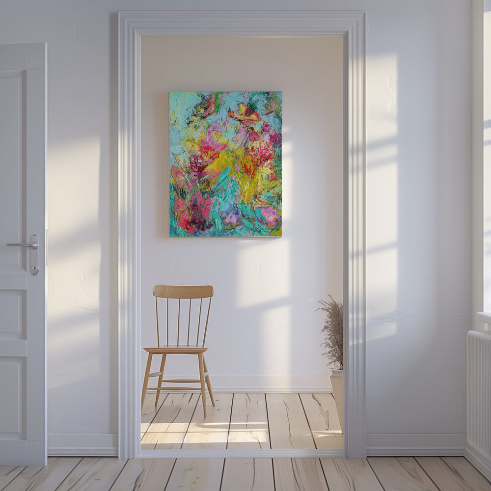 Expressionistisch kleurrijk abstract | Canvas