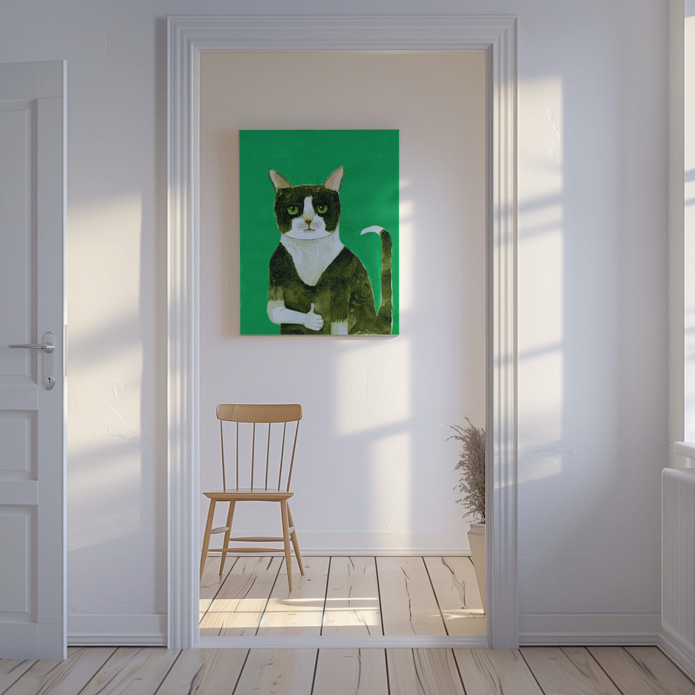 Tuxedo Cat Duimen Omhoog | Canvas