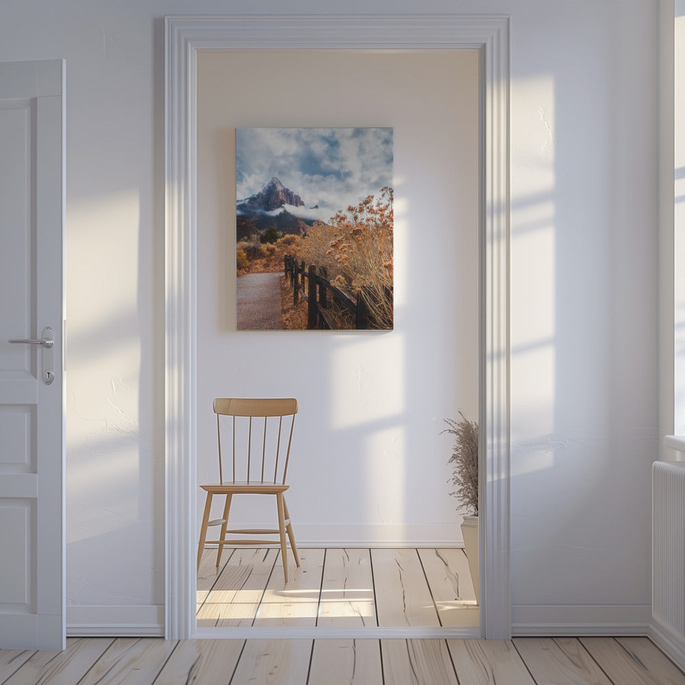 Het pad naar de rots | Canvas