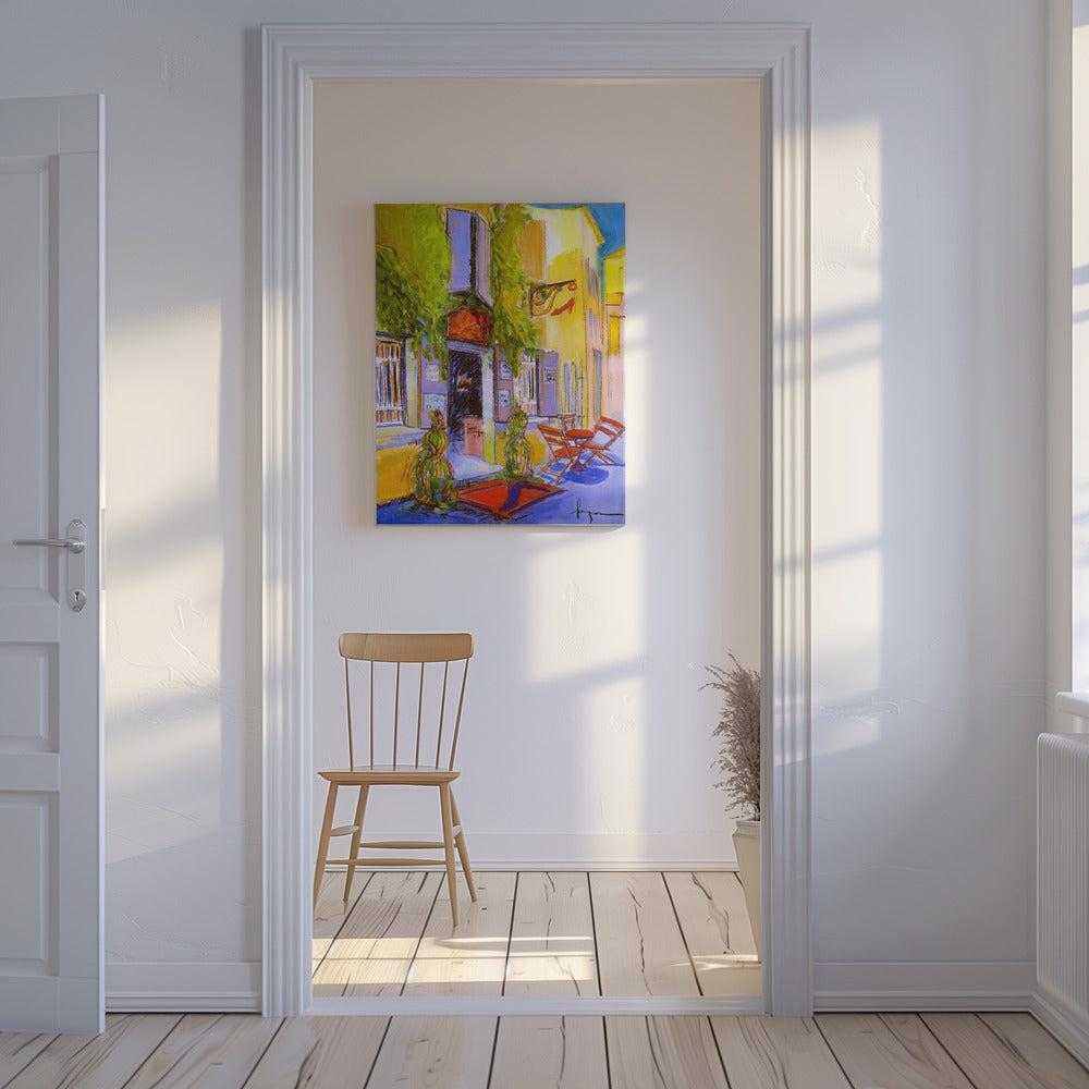 Sunny Courtyard Cafe | Canvas