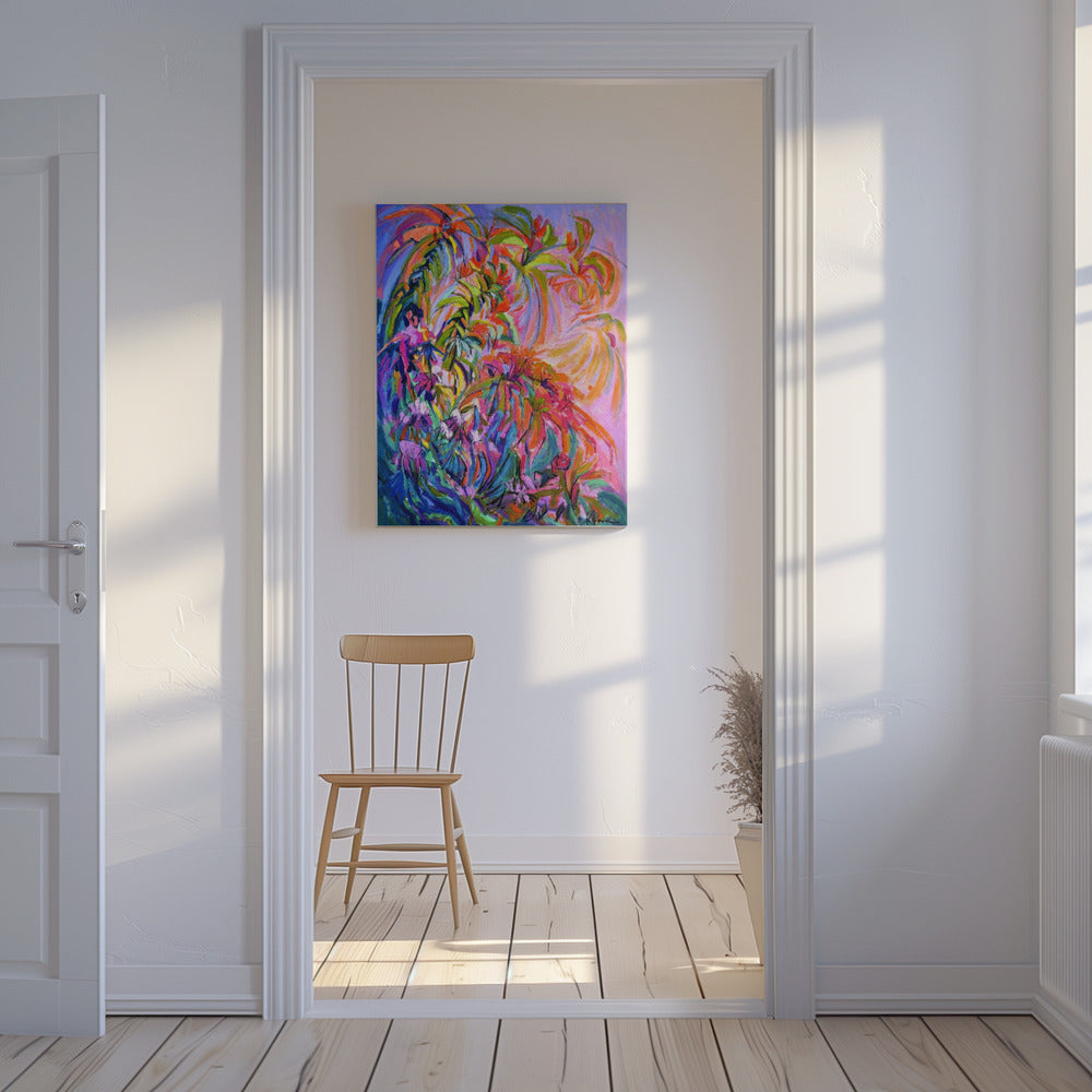 Stralend bloemenballet | Canvas