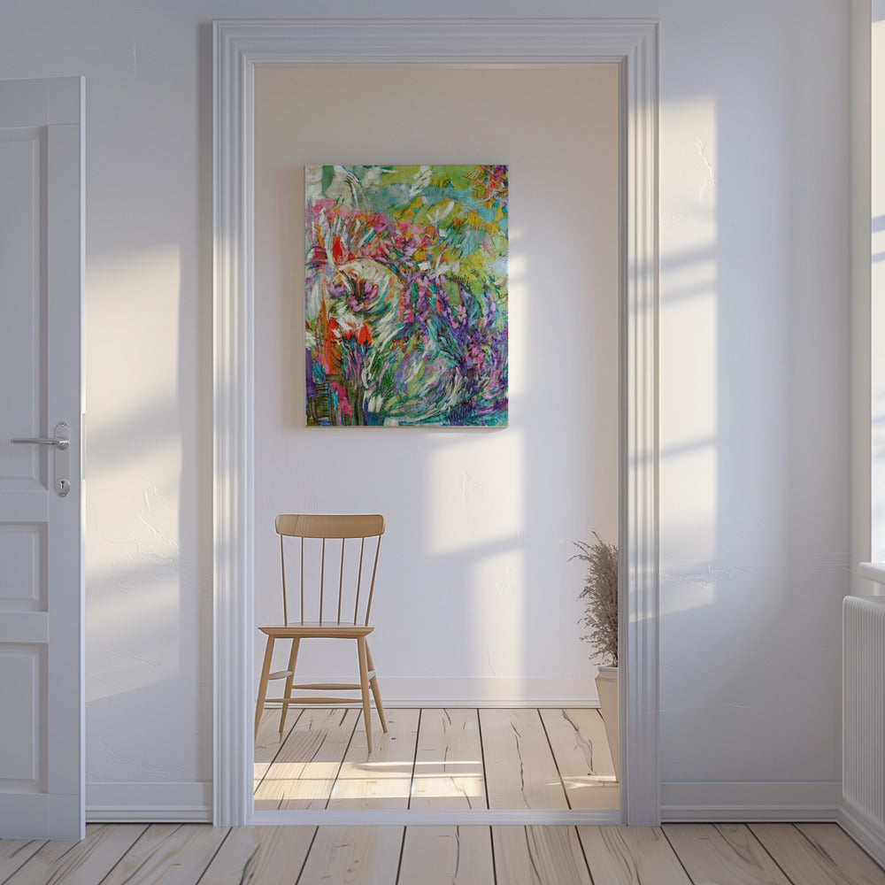 Roze bloesems abstract | Canvas