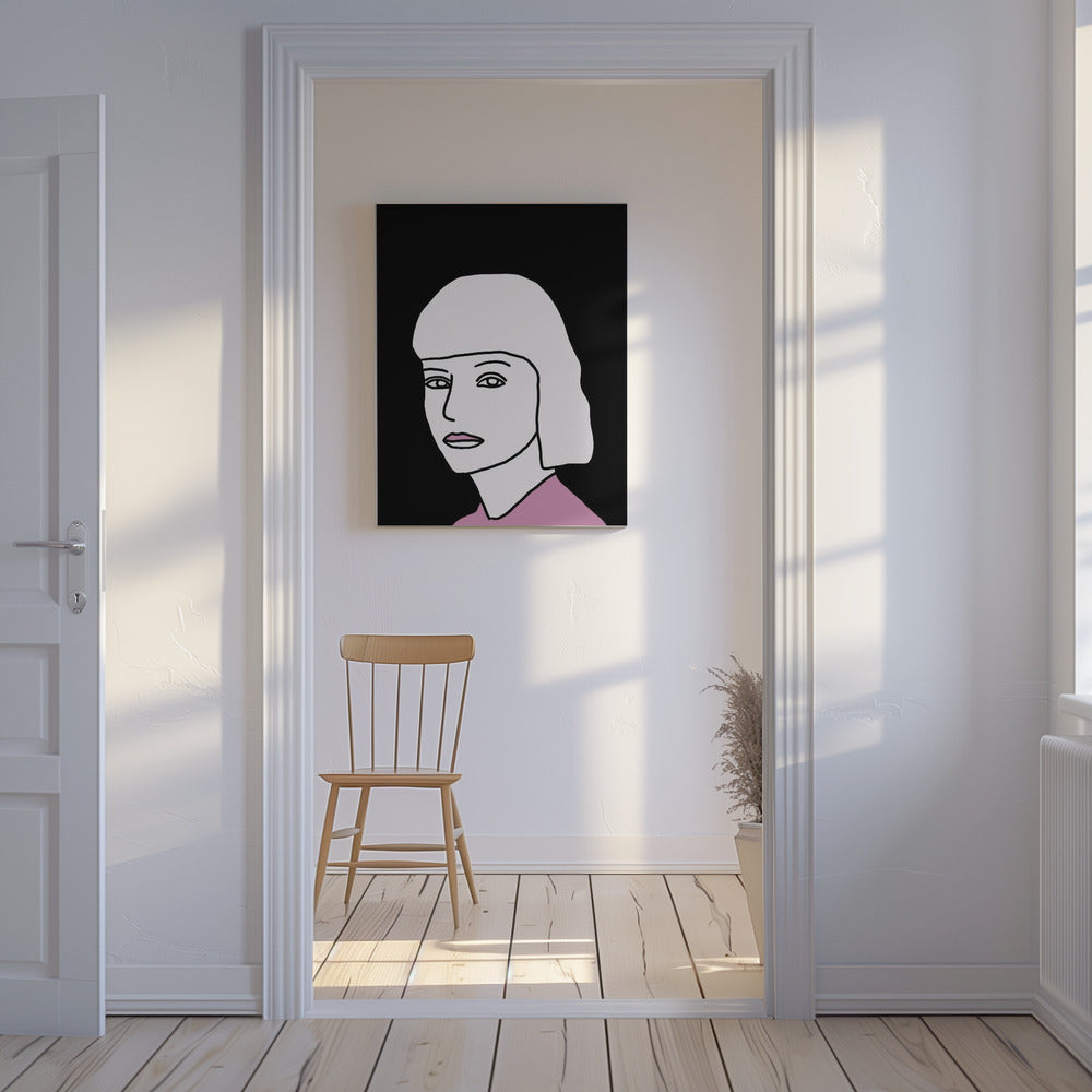 De look in roze en zwart | Canvas