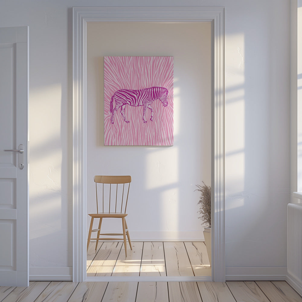 Afrikaanse zebra in opvallende camouflage | Canvas