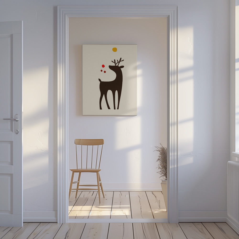 Rudolph Searching for His Nose | Canvas