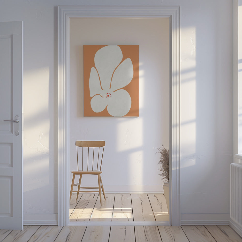 Witte Klaprozen Bloem | Canvas