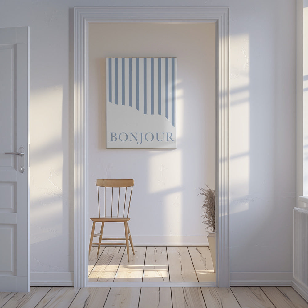 Bonjour Strepen | Canvas