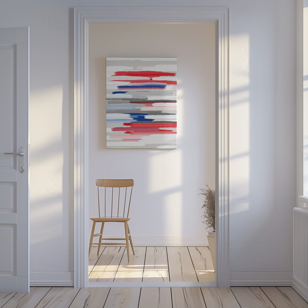 BILLS ROOD WIT EN BLAUW | Canvas
