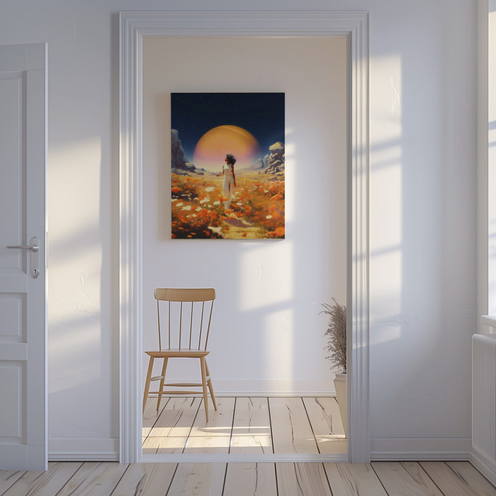 Kosmische bloemenvelden | Canvas