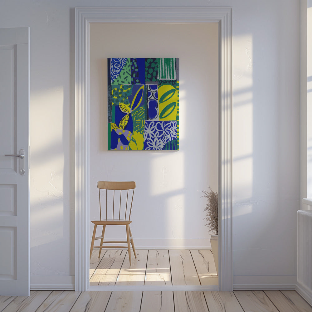 Levendig patchwork | Canvas